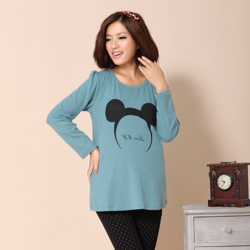 2012 Maternity clothing autumn top fashion maternity t-shirt long-sleeve maternity top Free Shipping