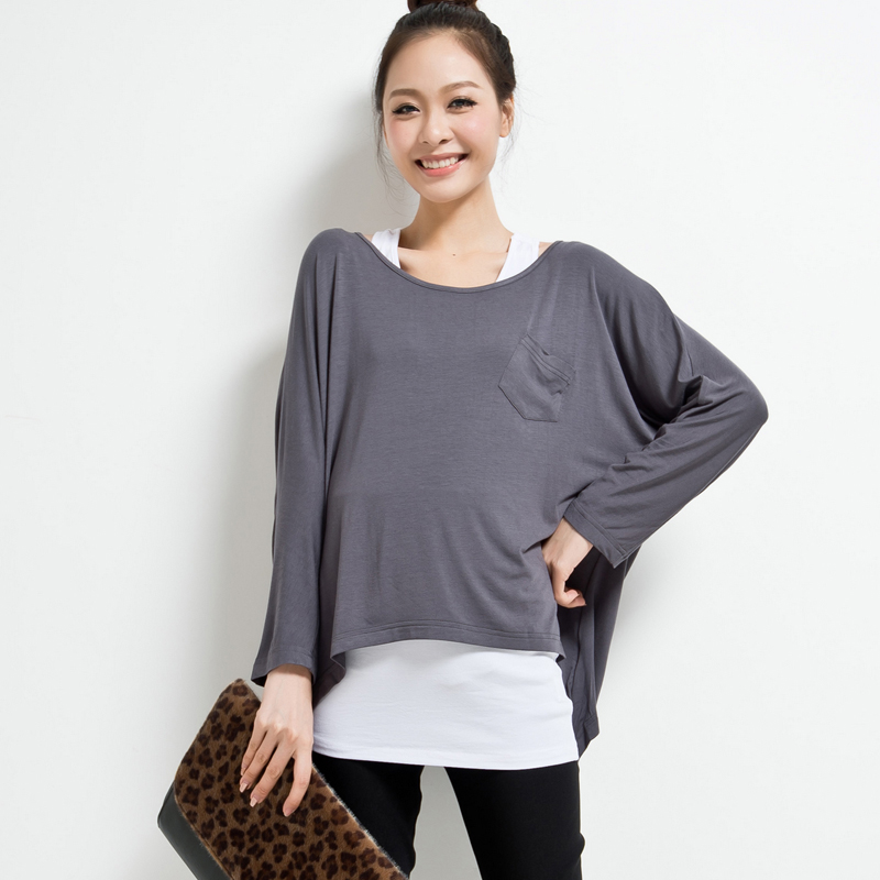 2012 maternity clothing autumn twinset maternity long-sleeve T-shirt loose top 11007