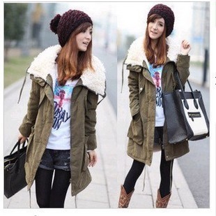 2012 maternity clothing large lapel maternity wadded jacket thickening woolen maternity outerwear trench