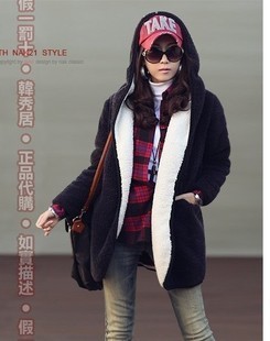 2012 maternity clothing maternity autumn and winter cotton-padded jacket maternity coral fleece fashion 2 double layer wadded