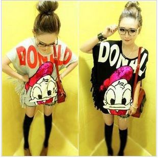 2012 maternity clothing maternity summer donald duck batwing sleeve maternity short-sleeve T-shirt top