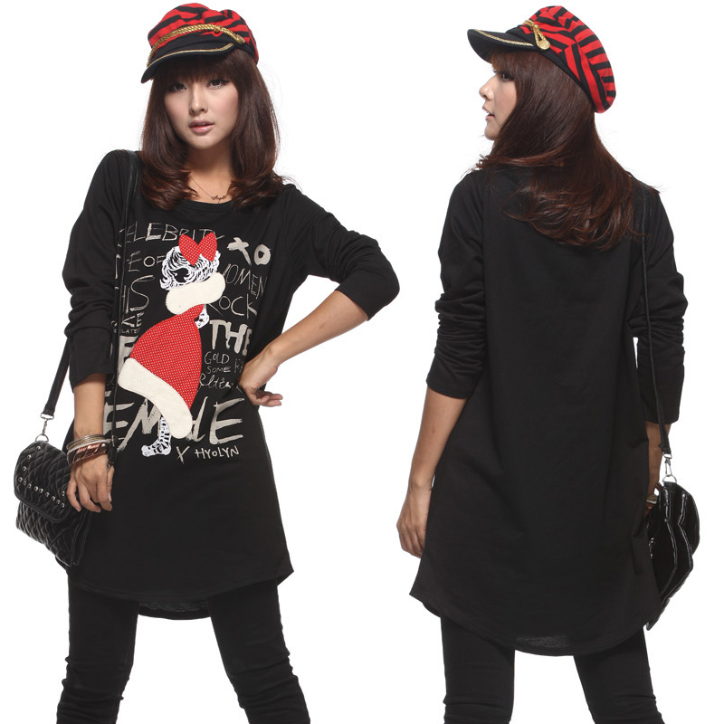 2012 maternity clothing maternity top autumn and winter long-sleeve T-shirt loose plus size maternity sweatshirt