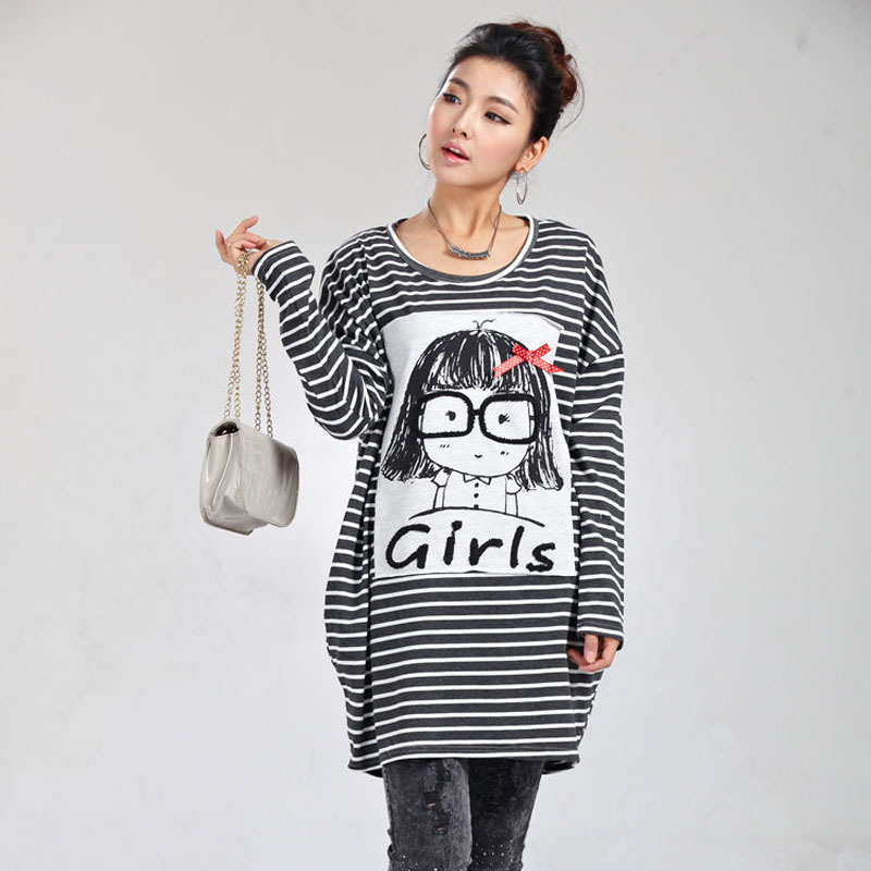 2012 maternity clothing maternity top autumn o-neck knitted all-match maternity long-sleeve T-shirt