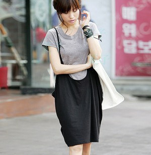 2012 maternity clothing summer maternity one-piece dress 2 piece set maternity suspender skirt ! Free Shipping