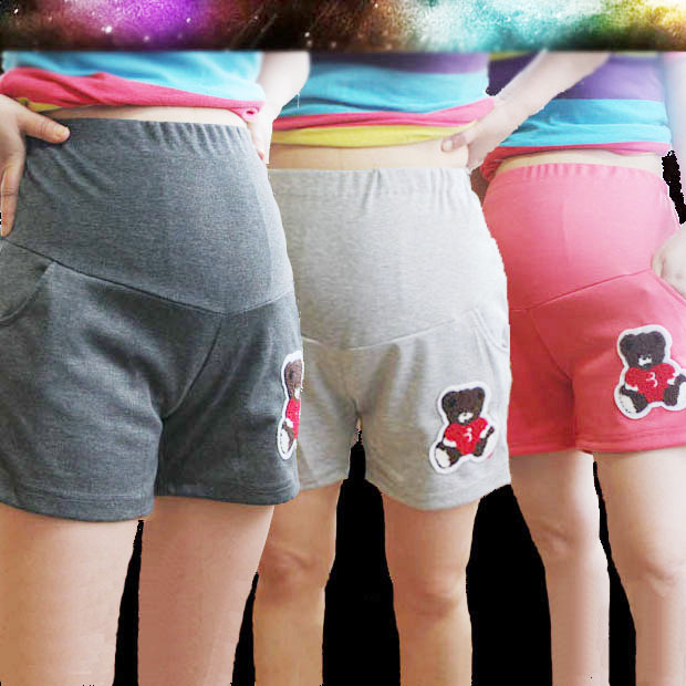 2012 maternity clothing summer sports shorts casual pants belly pants bear