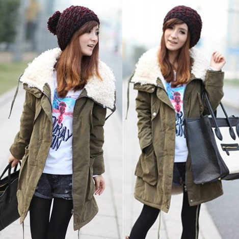 2012 maternity clothing thermal cotton-padded thickening fur collar clothes overcoat wadded jacket outerwear