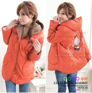 2012 maternity clothing winter thickening outerwear wadded jacket maternity cotton-padded jacket
