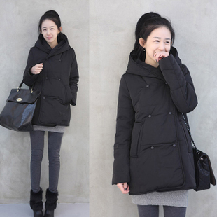 2012 maternity winter outerwear double breasted maternity thermal wadded jacket down coat cotton-padded jacket wadded jacket