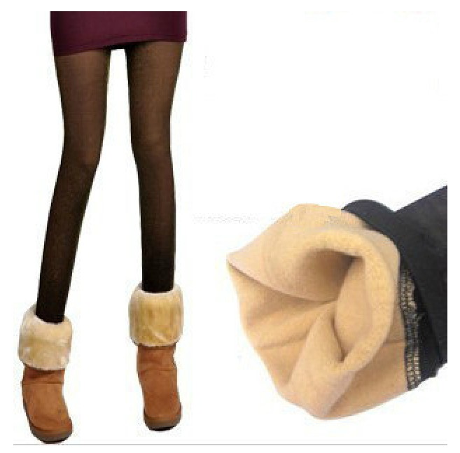 2012 meat female thickening legging stockings double layer warm pants socks ankle length trousers plus velvet