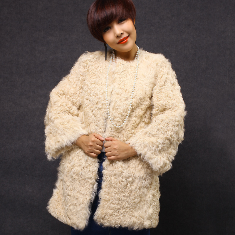 2012 medium-long berber fleece fur coat fur coat overcoat