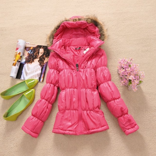 2012 medium-long slim wadded jacket cotton-padded jacket hooded fur collar stand collar outerwear 0.5