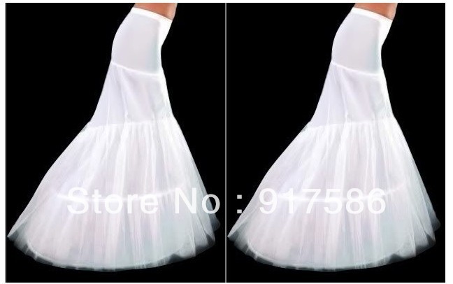 2012 Mermaid wedding dress New White 2 hoops petticoat crinoline
