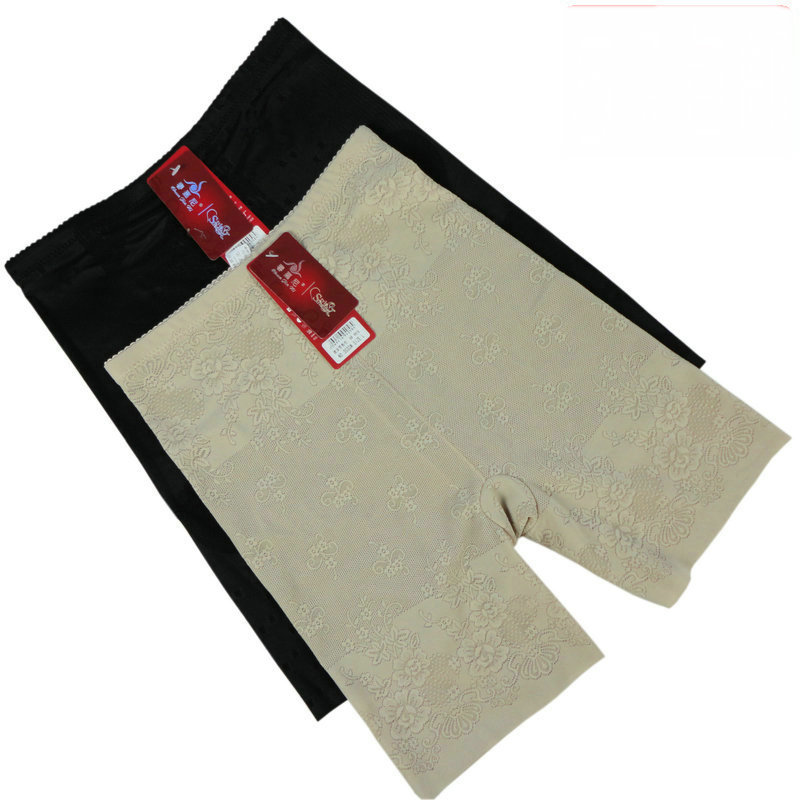 2012 mid waist ultra-thin seamless panty abdomen drawing pants knee-length pants trunk spring and summer breathable