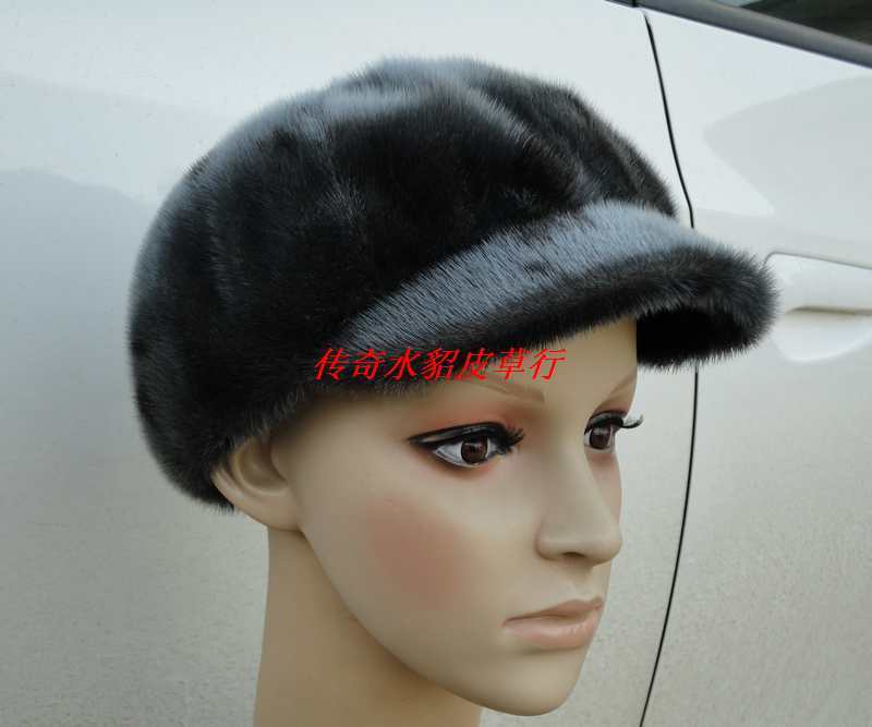 2012 mink fur hat seal fur hat octagonal cap casual fashion
