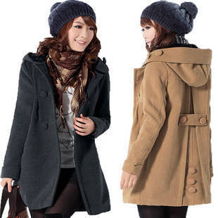 2012 mm plus size long outerwear trench medium-long women's ol wool coat wool