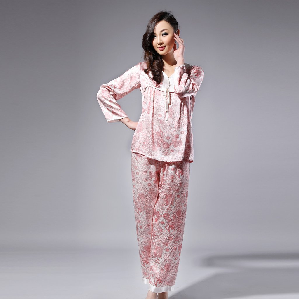 2012 mulberry silk sweet fresh silk sleepwear up and down suit lounge 9021