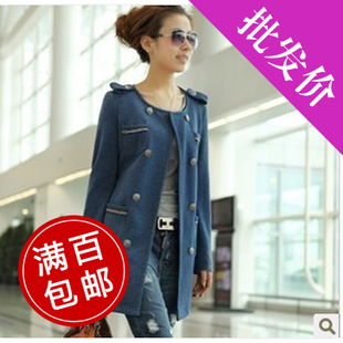2012 mushroom autumn new arrival epaulette trench women's clothes 05