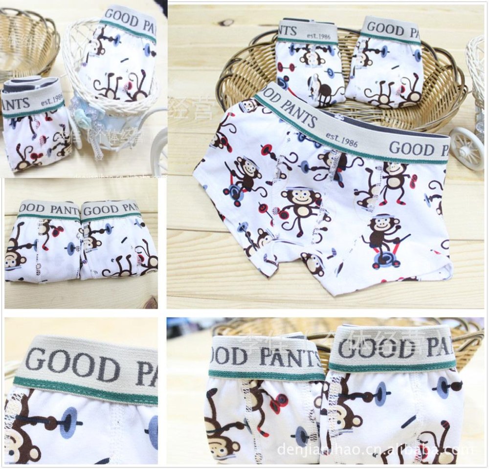 2012 new 100%cotton baby girl underclothes/ Children's Clothing monkey  pattern Underwears panties
