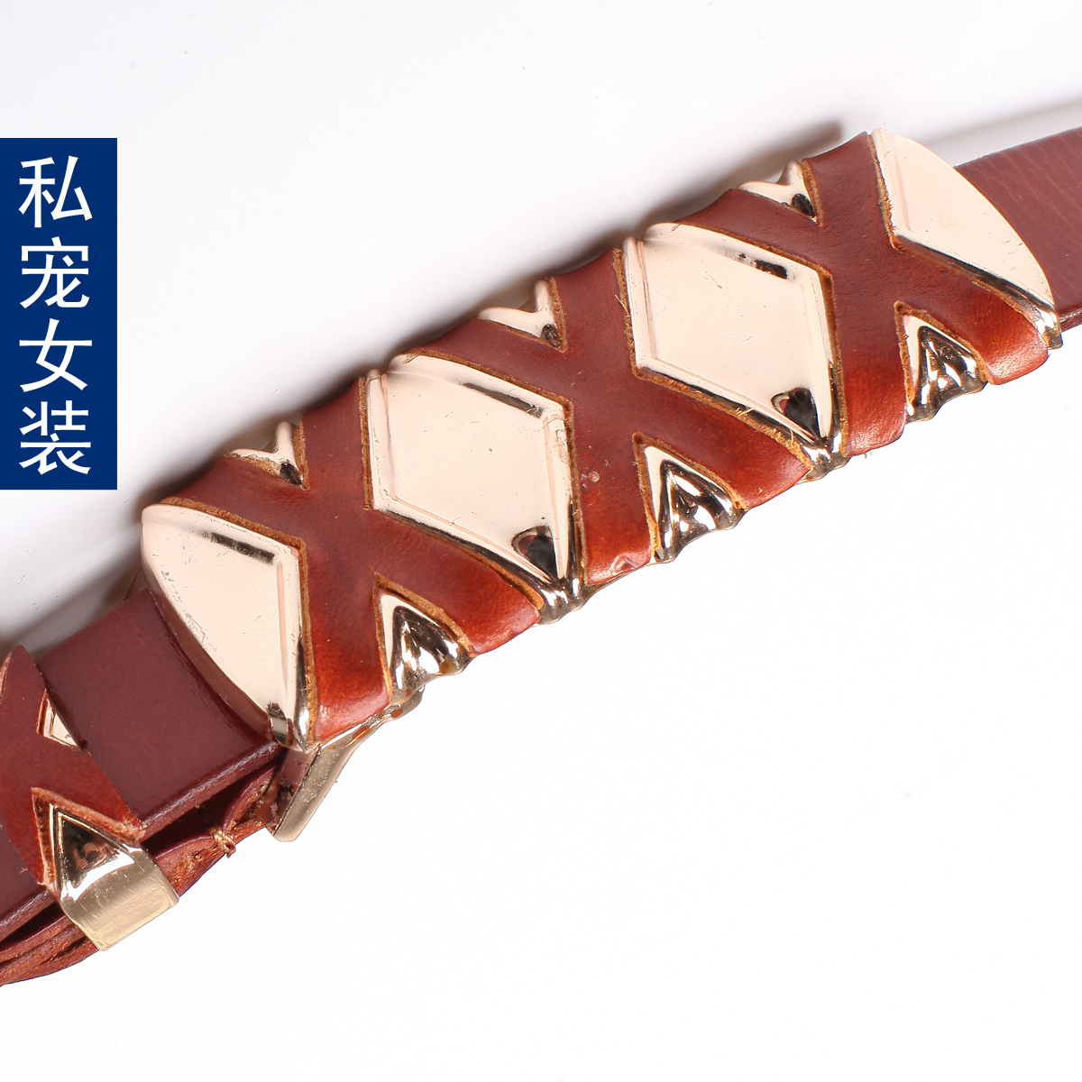 2012 new arrival all-match auburn genuine leather strap female thin belt sp12251