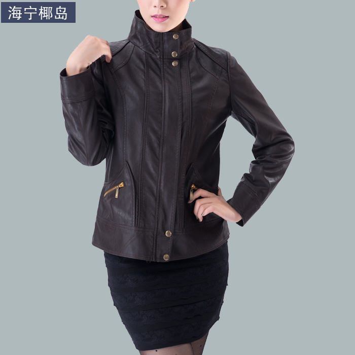 2012 new arrival autumn leather clothing leather coat female slim genuine leather sheepskin women's