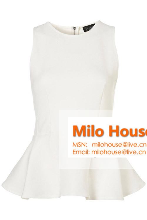 2012 new arrival best selling women beautiful OL elegant Perfect slim ruffle hem back zipper clothing shirt victoria 2 6 full