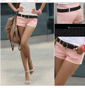 2012 new arrival fashion all-match candy color plus size shorts women's casual shorts