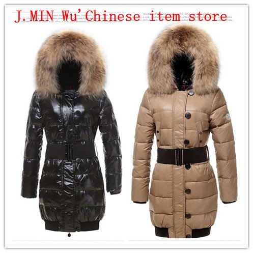 2012 NEW Arrival fashion Large fur collar,medium-long down coat /jacket/winter coat/winter jacket,Size XS-XL,Free shipping