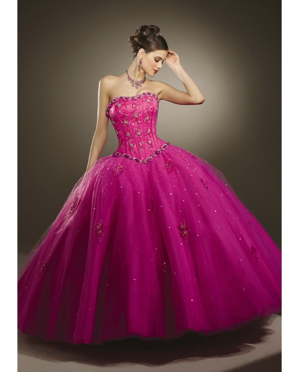 2012 New arrival Fashion Pink  Satin Quinceanera Dress W0678