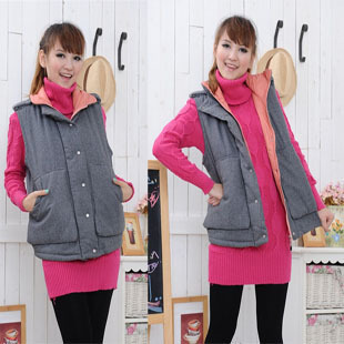 2012 new arrival fashion thermal plus velvet thick wadded jacket vest mommas