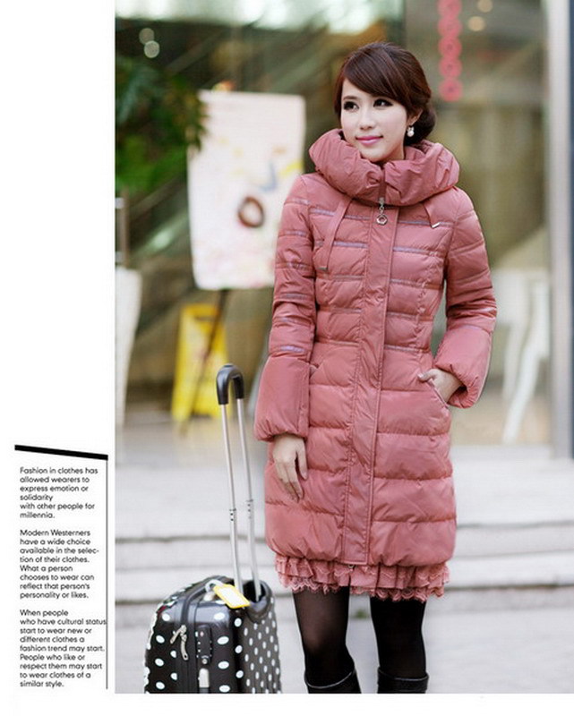 2012 New arrival  Hot ! Hot! Korean Style  slim  lace korean style  women down jacket/warm coat /lady down jacket