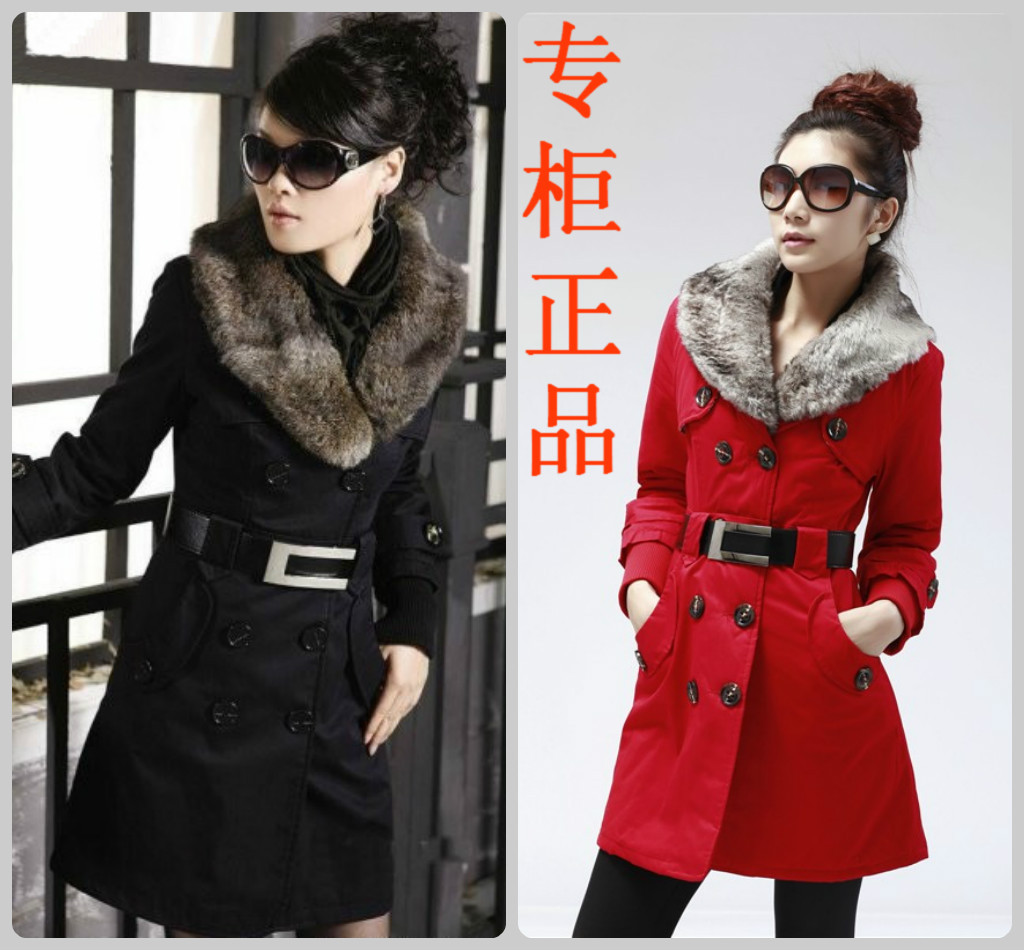 2012 new arrival hot sale Winter gentlewomen medium-long wadded jacket winter thermal Free shipping