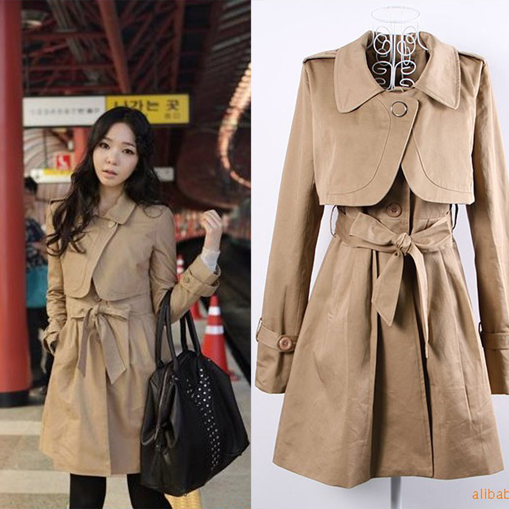 2012 new arrival slim personalized trench fleisure suit long design casual trench