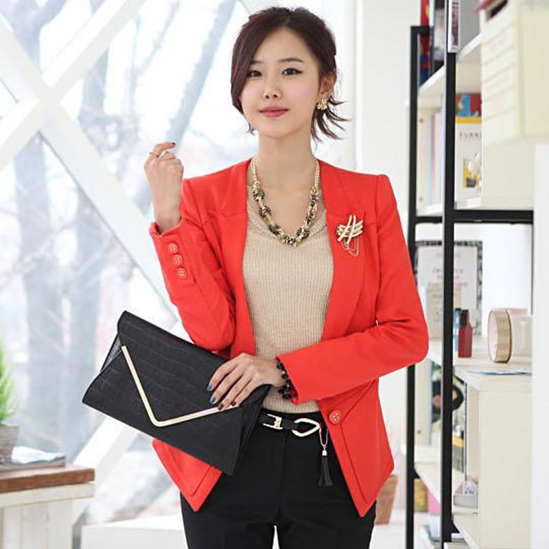 2012 new arrival spring and autumn korean style solid button slim  long sleeve coat Free shipping Y185