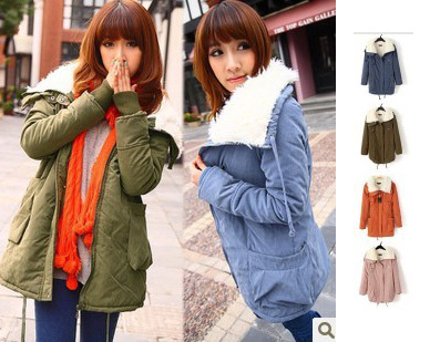 2012 new arrival winter overcoat , ladies wool coat,military women  down coat /army green down jacket women free shipping/M-L