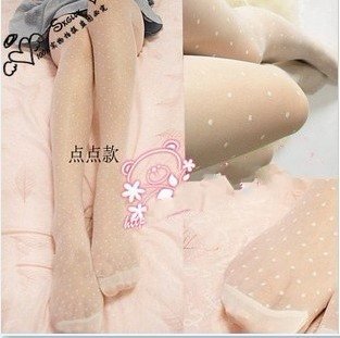 2012 New Arrival Women Grils Cute White Polka Dot Slim Leggings Tights Pantyhose Sock 20pcs/lot