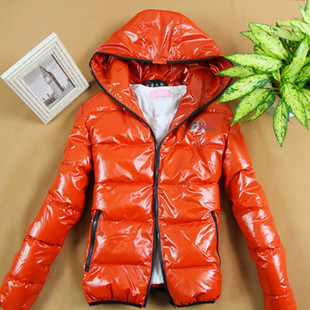 2012 new arrival women's slim fashion short design down cotton wadded jacket outerwear hooded thickening