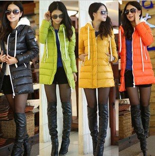 2012 New Arrival Women's Winter Down Coat Long Jacket For Women Parkas Cotton-padded Jacket Big Size L-XXXL 6 colors EY-50