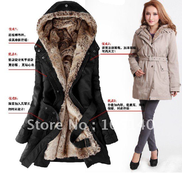 2012 New arrivals hot selling women winter warm outwear Hooded jacket coat ,hoodie sweater,free shipping