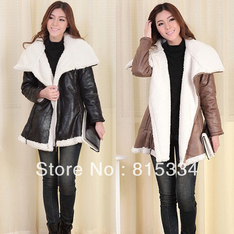 2012 New arrivals wadded  medium-long cotton-padded down coat/ turn-down collar trench  women outerwear