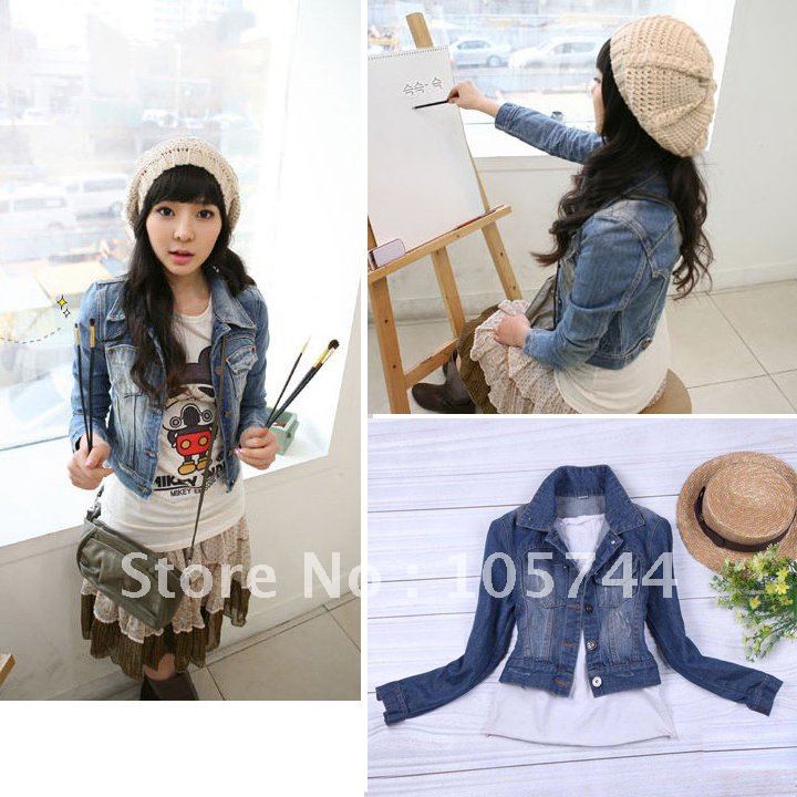 2012 New Arrive ladies denim jackets Hot-selling women denim outerwear,Free Shipping high quality Jeans jackets coats MLSD9045