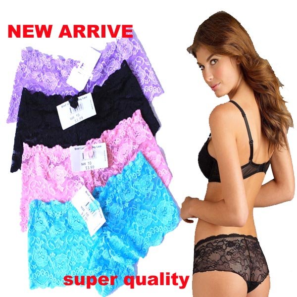 2012 New Arrive Pop Style Super Quality  Lace Woman Panties  Lady's Underwear  English Label 10PC/LOT