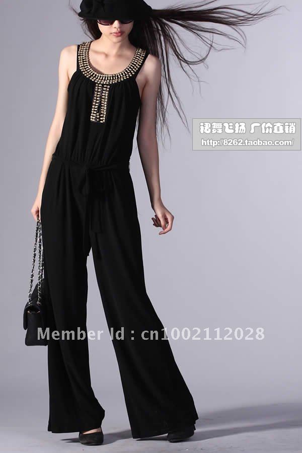 2012 New Arriveled union suit / Harem Pants/Jumpsuits / Rompers ,Black,  my306