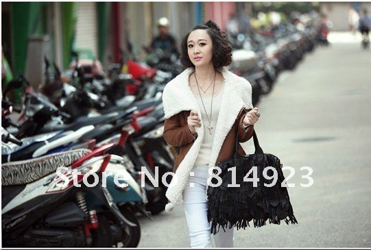 2012 new autumn and winter female Korean cotton long Mianfu Lapel coat jacket