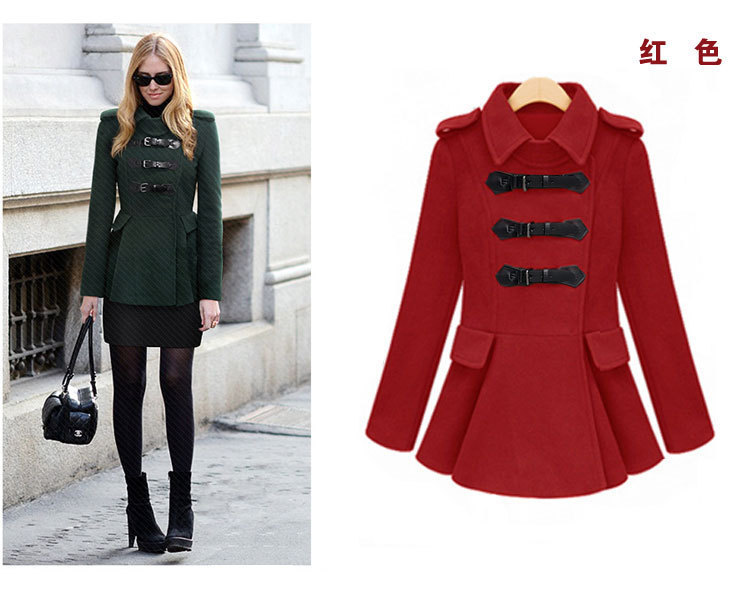 2012 new autumn and winter fur large lapel leisure and style waist paragraph in length coat