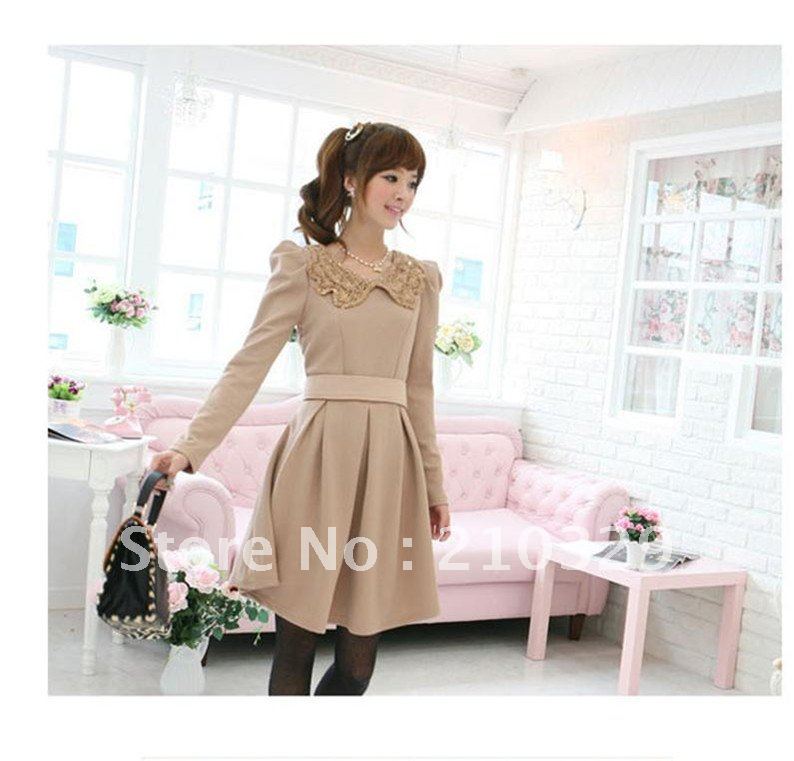 2012 new autumn dress ,Women dresses ,Spring and autumn dress ,Free shipping