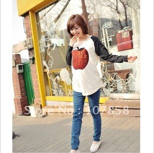 2012 New Autumn outfit long-sleeved Maternity T-shirt Pregnant women sweater Maternity wear #YM084