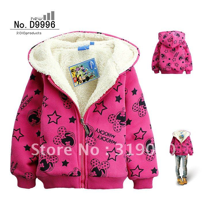 2012  New Autumn--Winter Fashion Kids Coat Child Sweater Thickening Of Children 's Coat Red Coat For Girls Wearree Shippping