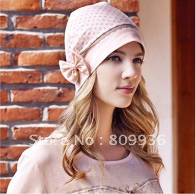 2012 new bowknot Puerpera hat  time of childbirth hat wholesale&retail