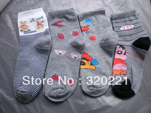 2012 new cartoon design women socks suit for all season wear , 30pc/lot  factory price , wholesale