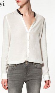 2012 new  chiffon long-sleeved  blouse blouse   ladies' blouse